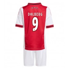 Ajax Kasper Dolberg #9 Hjemmedraktsett Barn 2025-26 Kortermet (+ korte bukser)